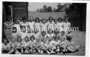Girls taught by Miss Rance. 1954-55 at Townsend Road School for Giirls. Photo from the estate of the late Kathleen Rance. [image code: h7-05-04]