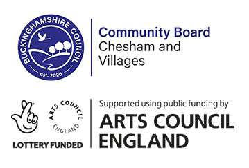 Arts Council England and Chesham and Villages community board logos