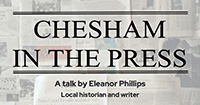 Chesham in the press event title on a newspaper image background