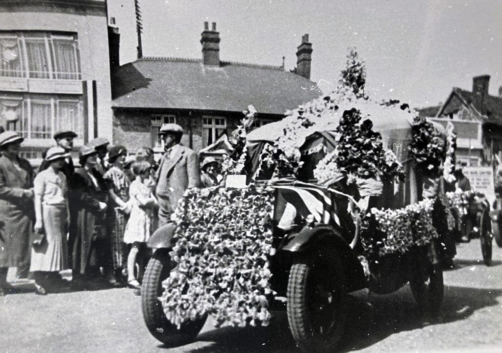 A vehicle covered in the Union Flag