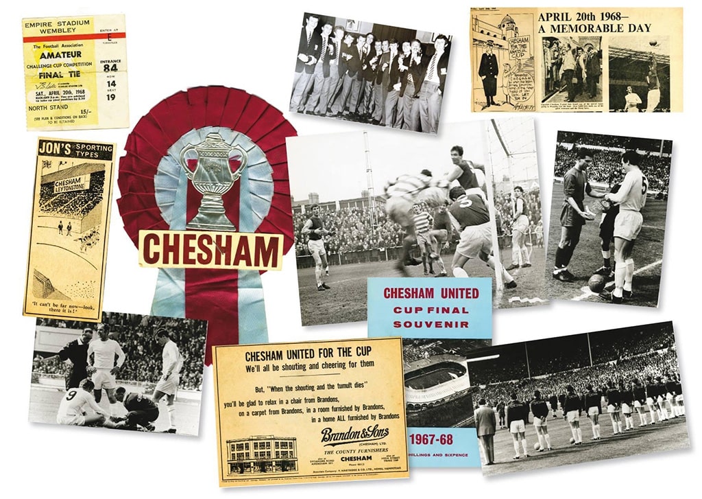A selection of Chesham football souvenirs