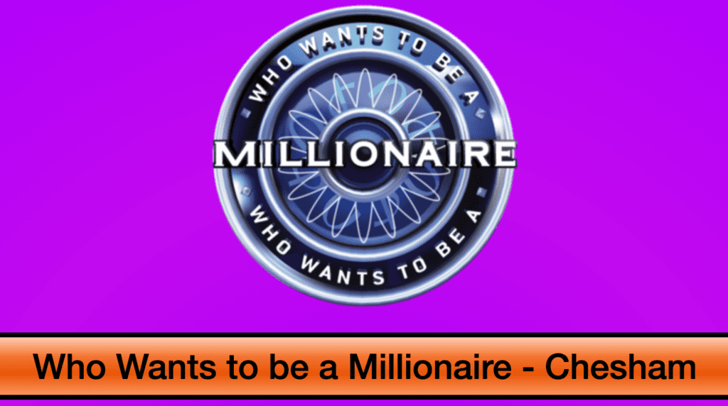 Who wants to be a millionaire logo Chesham edition