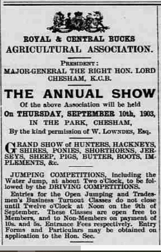 Annual Show 1903 advertisement