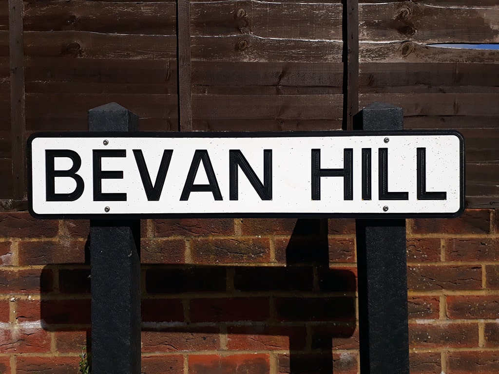Bevan Hill, Chesham street sign