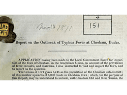 Chesham’s typhoid epidemic of 1871