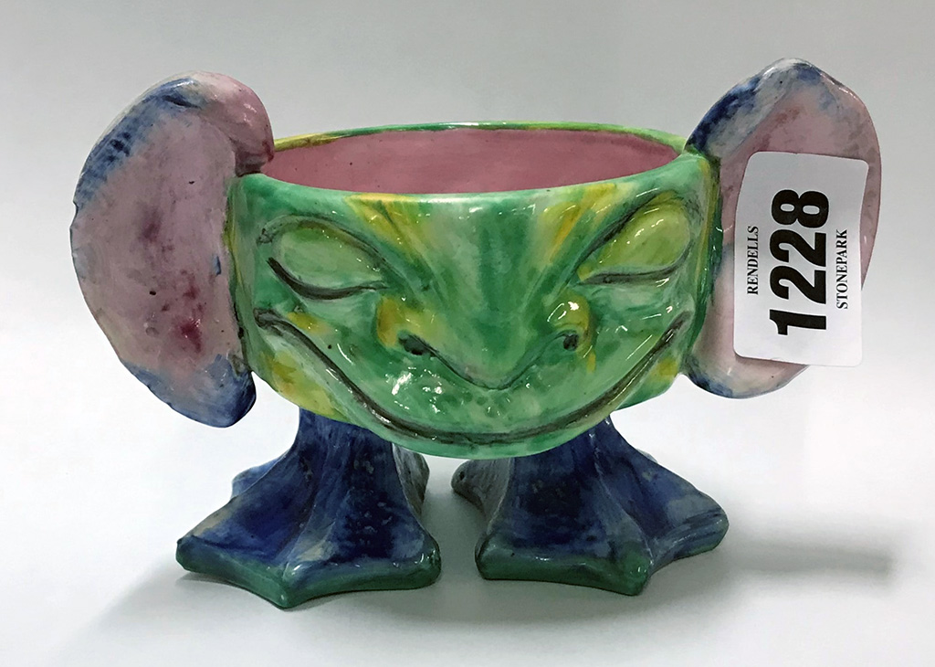 One of Blanche Vulliamy’s pottery designs (that she called a ‘Spunk’) that sold for a £1250 hammer price in Rendells Auction on 18th May 2023