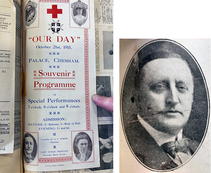 Souvenir programme for ‘Our Day’, 21st October 1915 with close-up of Henry Byrne’s photograph