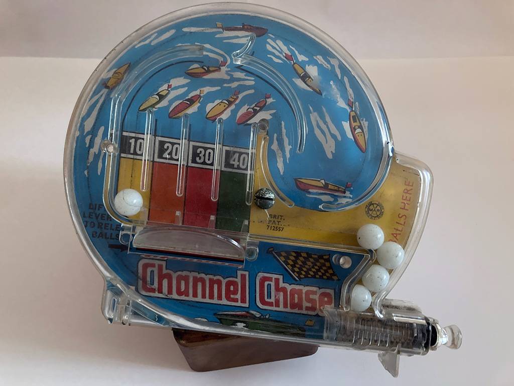 Mini pin ball toy from the 1950s
