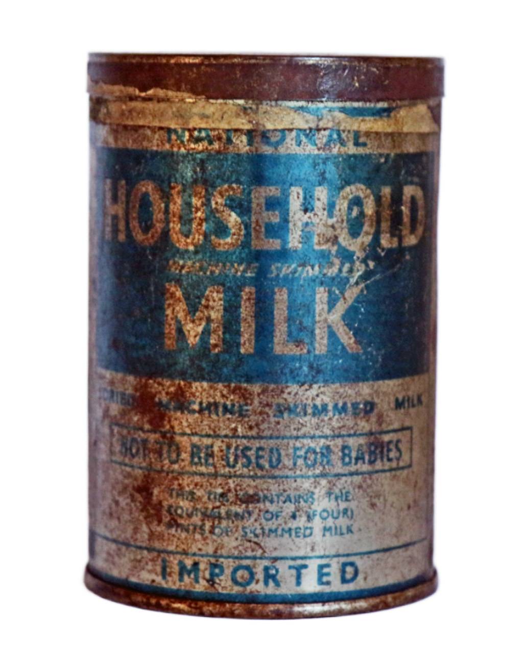 Metal household milk can